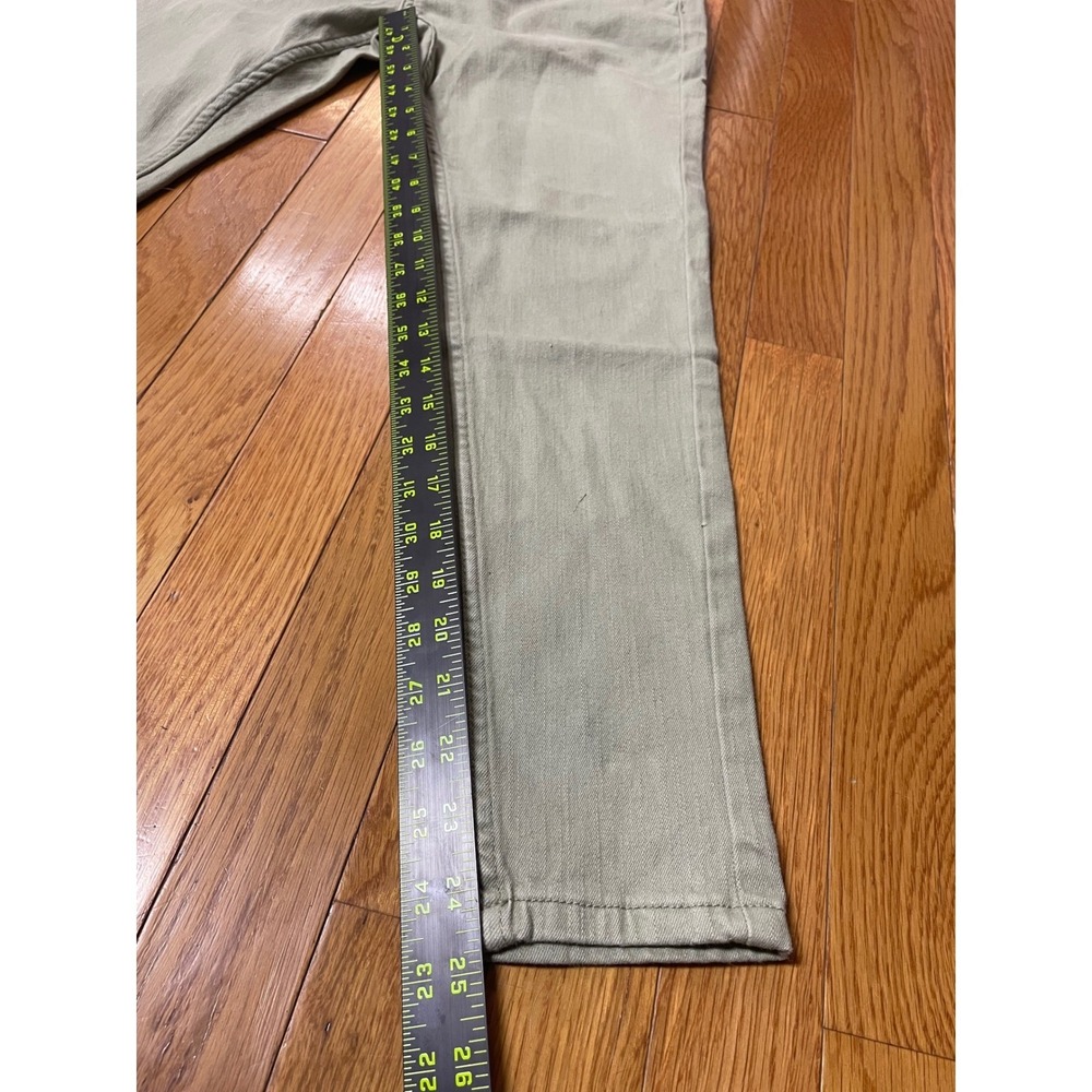 Sinners Attire Mens Skinny Fit Denim Jeans Sage Green Olive 34S New‎ - Picture 7 of 8